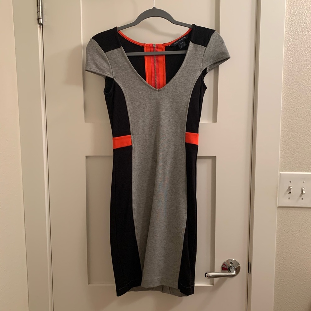 French Connection color block wrap dress